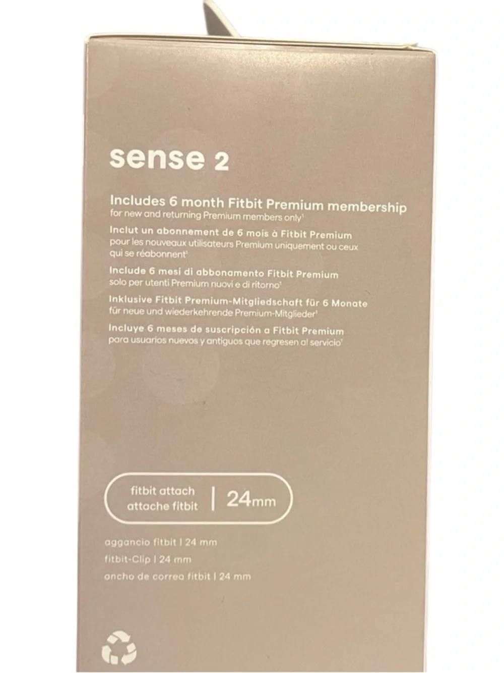 Fitbit Sense 2 Smartwatch Aluminum 24mm * Like New * 2 Bands * Box * Charger